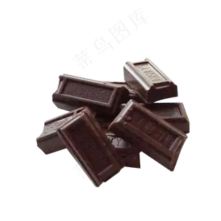黑色巧克力水果元素,免抠元素