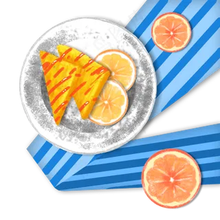 餐桌美食柠檬面包桌布夏天,免抠元素