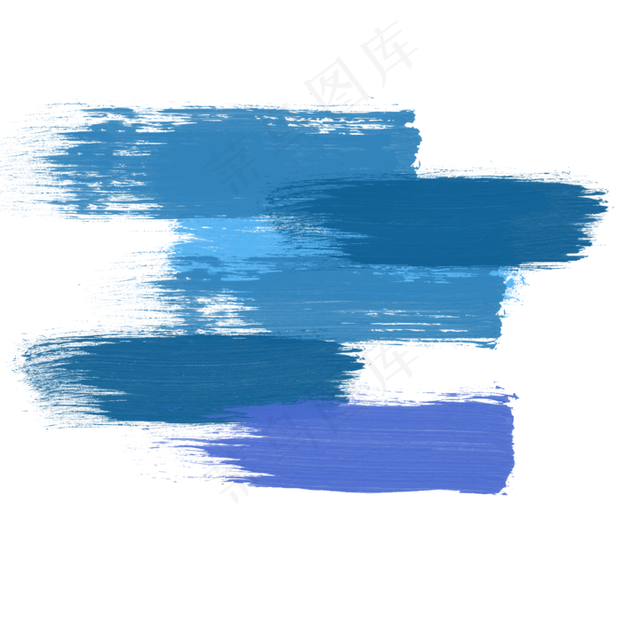 蓝色水彩涂鸦笔刷(2500X2500(DPI:300))psd模版下载