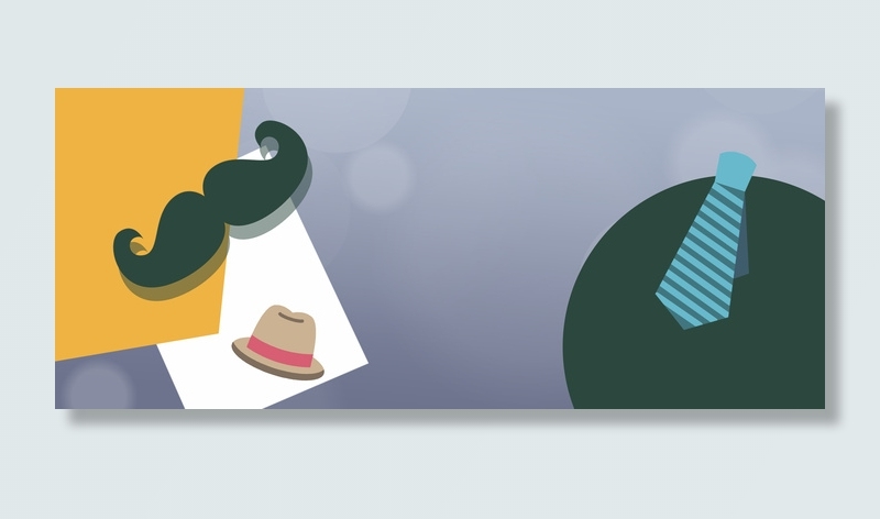 简约几何拼色男人节616背景海报