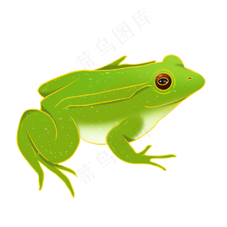 国潮风绿色青蛙