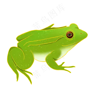 国潮风绿色青蛙