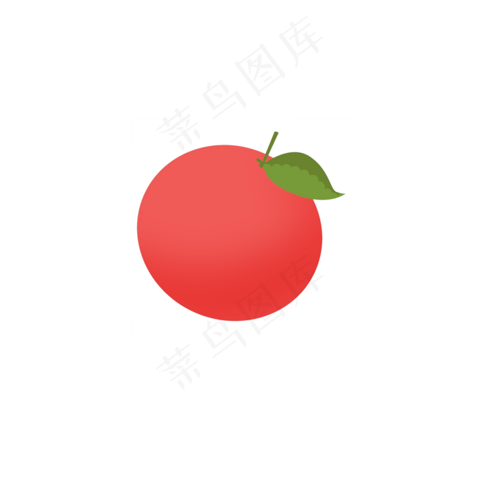 水果类装饰图案成熟苹果
