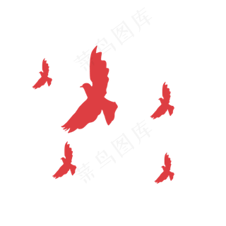 简约飞舞鸽子,免抠元素