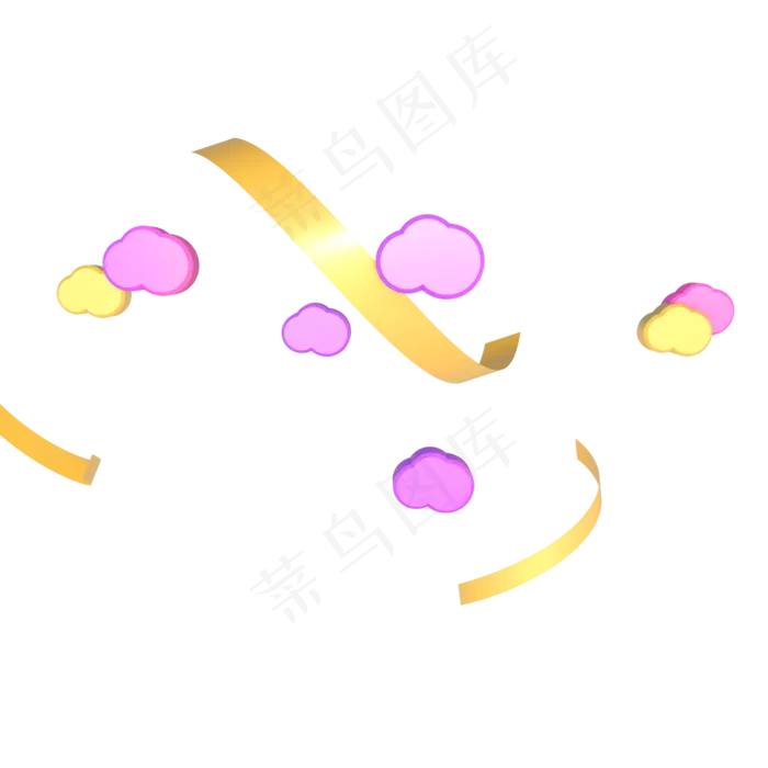 618电商渐变色漂浮装饰立体(2000X2000)