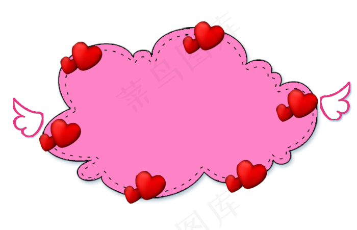 520情人节边框云朵边框
