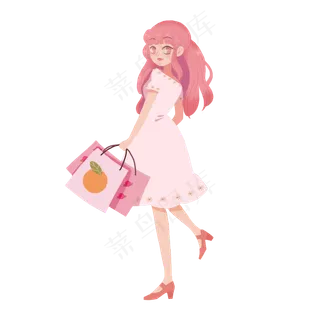 女生节女神节妇女节女王节少女购,免抠元素