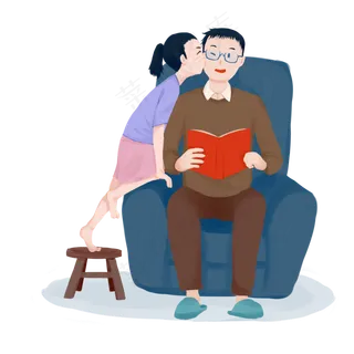 父亲节献吻给父亲