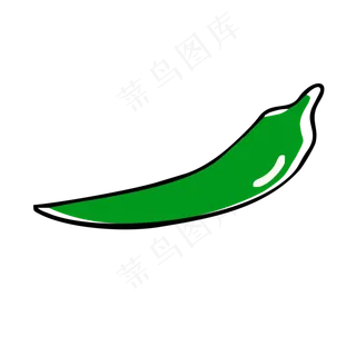 绿色辣椒MEB风格png图标