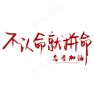 不认命就拼命 高考加油