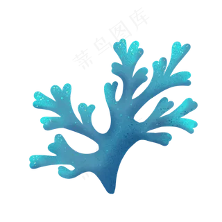 海底蓝色珊瑚,免抠元素