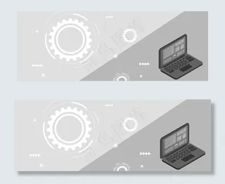 科技金融灰色质感电商淘宝banner