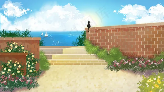 夏天海边清新治愈