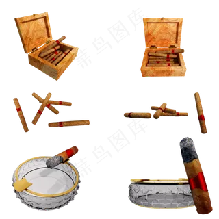 仿真雪茄套图png图