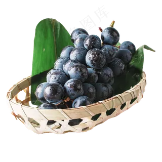 黑色的葡萄免抠图