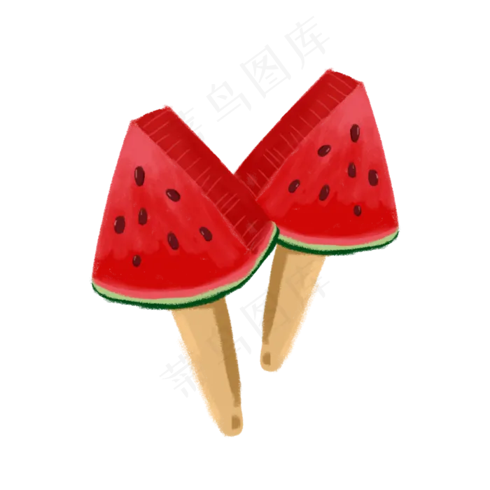 卡通手绘夏天西瓜(3000X3000(DPI:300))psd模版下载