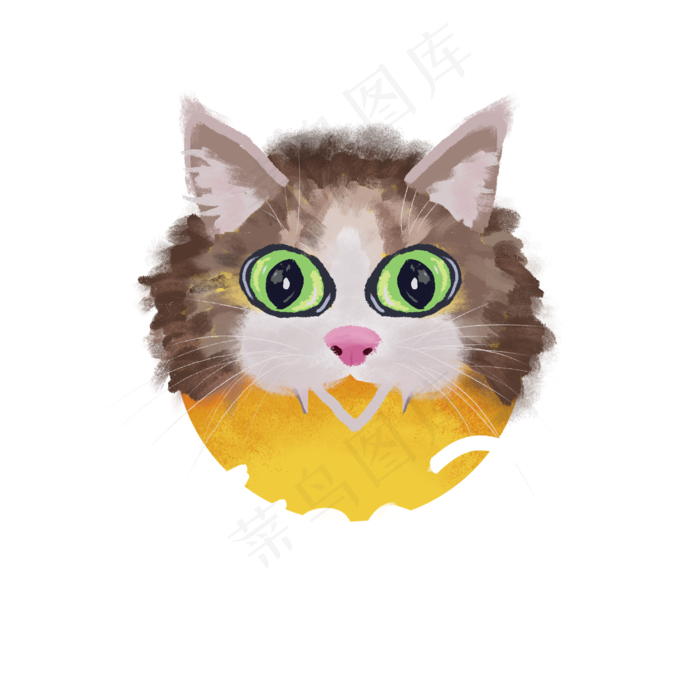 涂鸦猫咪主子可爱街头装饰PNG