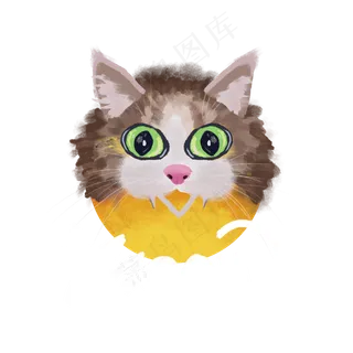 涂鸦猫咪主子可爱街头装饰PNG