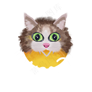 涂鸦猫咪主子可爱街头装饰PNG