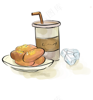 夏季点心和饮品