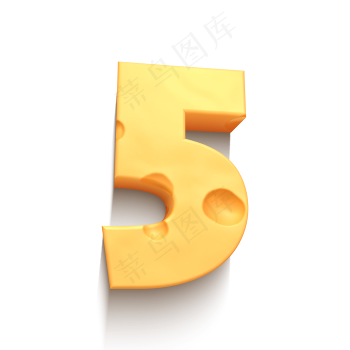 5数字3D立体字(2000*2000px 	      )psd模版下载