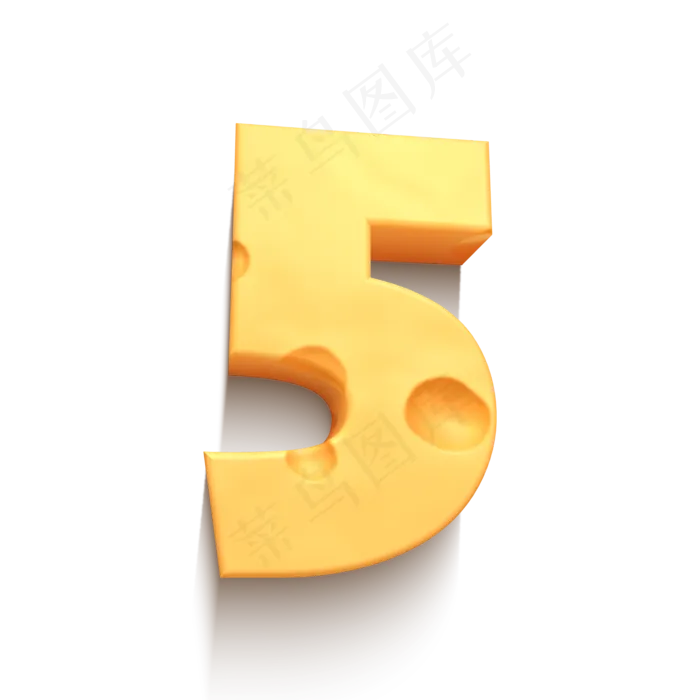 5数字3D立体字(2000*2000px 	      )psd模版下载