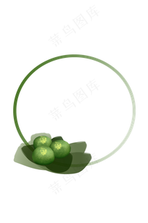 青团清明节手绘边框