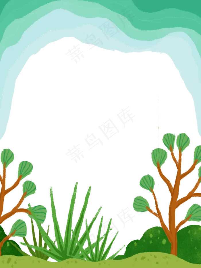 植物边框装饰夏天春日PNG,免抠元素(3000*4000px 300 dpi )psd模版下载