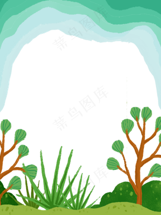 植物边框装饰夏天春日PNG,免抠元素