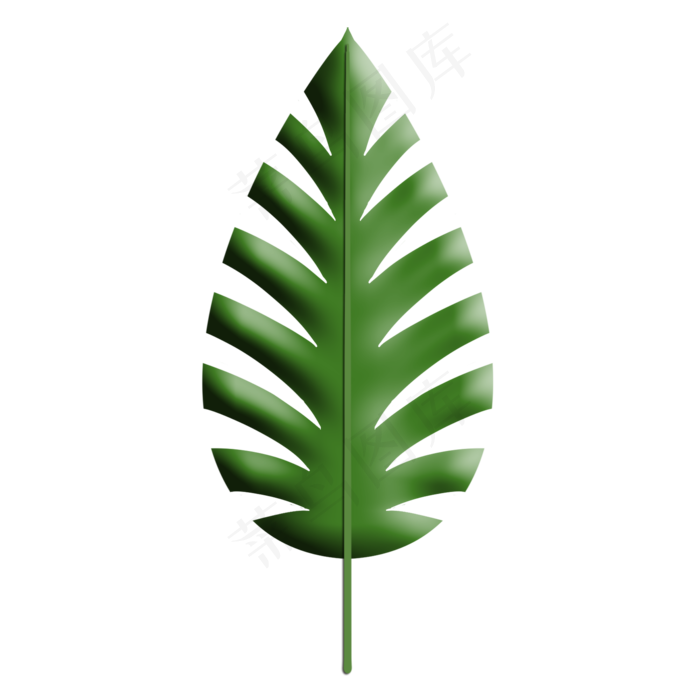 热带植物仿真绿色龟背叶