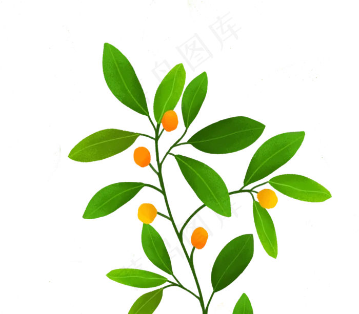简约绿色植物果子(2210X1935(DPI:300))psd模版下载