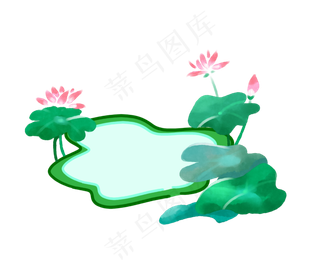 漂亮的花朵文本框