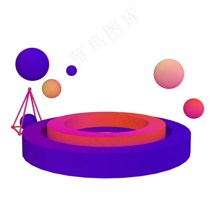 紫色渐变电商产品展示台