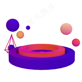 紫色渐变电商产品展示台