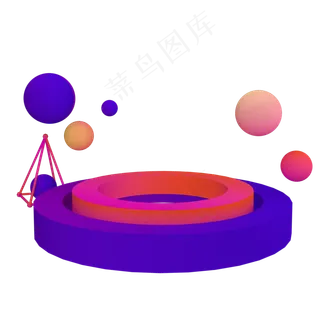 紫色渐变电商产品展示台