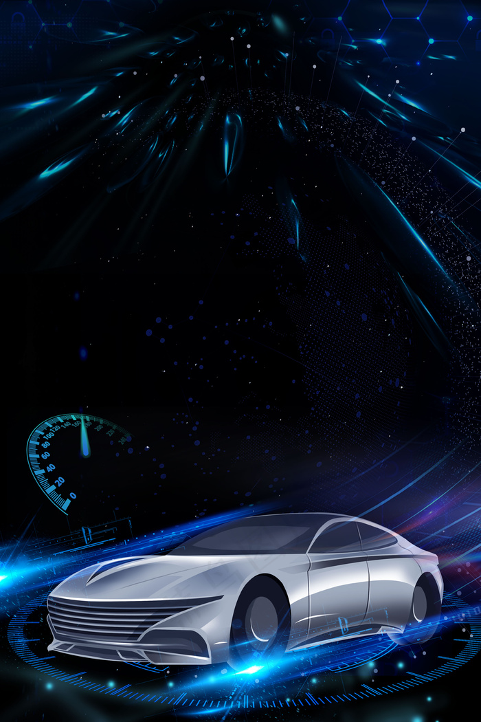 创意简约汽车展示科技背景