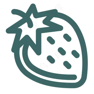 卡通的草莓水果图标