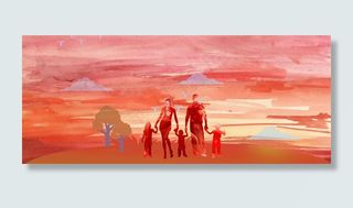 淘宝水彩渐变温馨感恩节感恩有你