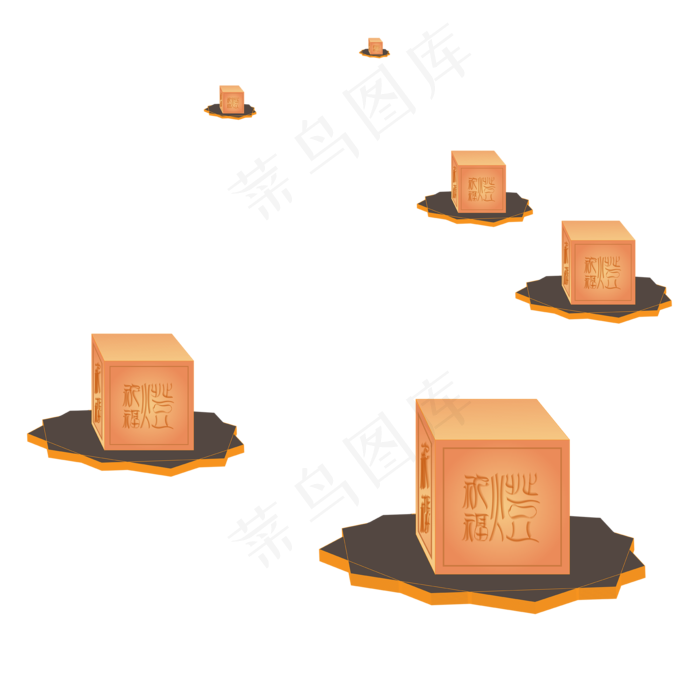 祈福许愿的河灯(2000*2000px 300 dpi )ai矢量模版下载