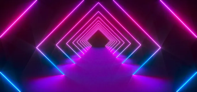 C4D时光隧道霓虹灯场景 C4D时光隧道霓虹灯场景