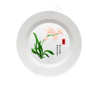 中国风兰花盘子餐具 中国风兰花盘子餐具