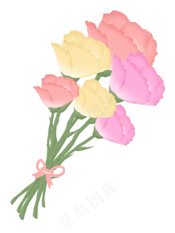一束康乃馨送给妈妈母亲节(2362X3140(DPI:300))psd模版下载