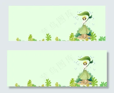 谷雨蓝色中国风食品荷塘banner 谷雨蓝色中国风食品荷塘banner