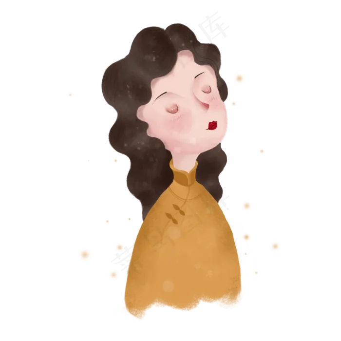 母亲节卡通形象(2000X2000(DPI:300))psd模版下载