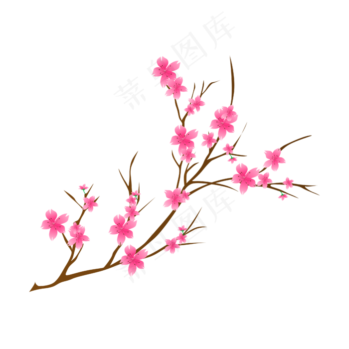 矢量免扣卡通梅花(4167*4167px 300 dpi )ai矢量模版下载