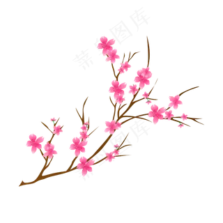 矢量免扣卡通梅花