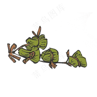 端午节吃粽子手绘水墨风