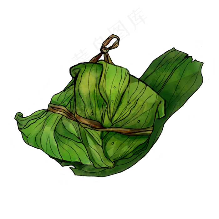 端午节粽子手绘装饰图案(3000X3000(DPI:299))psd模版下载