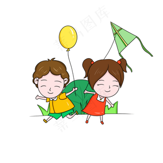 六一儿童节小朋友卡通免扣