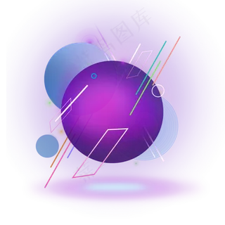 紫色圆形不规则电商用图